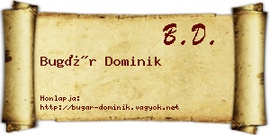 Bugár Dominik névjegykártya