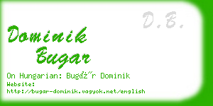 dominik bugar business card